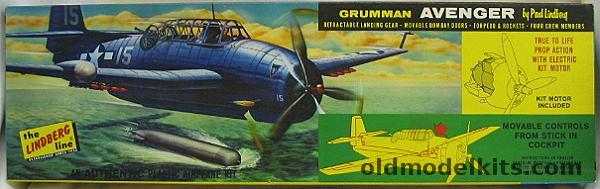 Lindberg 1/48 Grumman TBF Avenger with Movable Control Surfaces from the Cockpit and Motorized Prop, 527M-198 plastic model kit